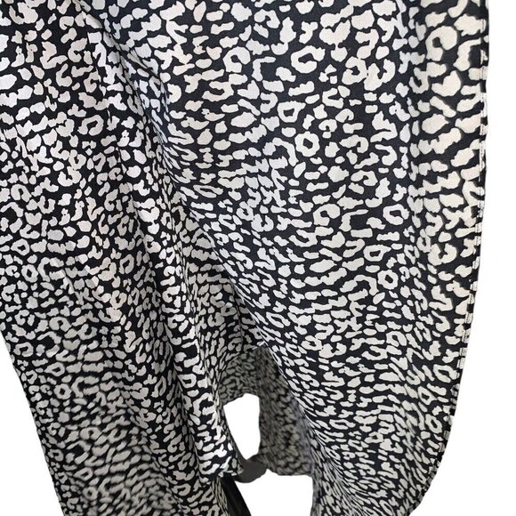 Love Stitch Women's S Small Faux Wrap Midi Skirt Satin Animal Print Draped - Picture 4 of 8